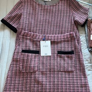 Zara tweed set skirt and tee shirt